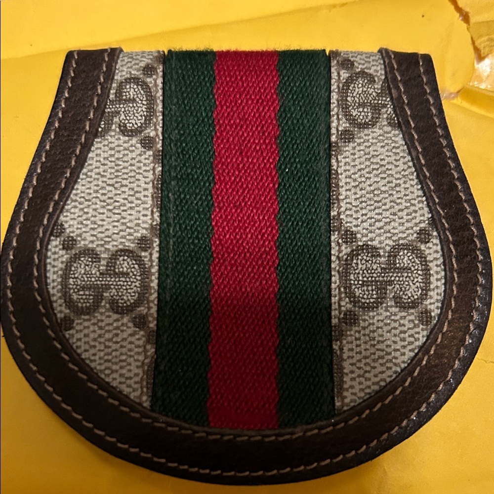 GUCCI Coin Pouch with Red and Green Stripe